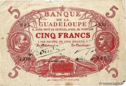 5 Francs Cabasson rouge GUADELOUPE  1943 P.07