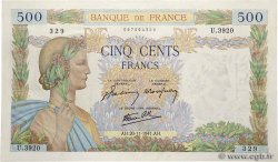 500 Francs LA PAIX FRANCE  1941 F.32.24