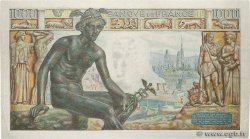 1000 Francs DÉESSE DÉMÉTER FRANCE  1942 F.40.02 VF