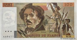 100 Francs DELACROIX modifié FRANCE  1982 F.69.06