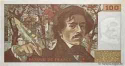 100 Francs DELACROIX modifié FRANCE  1982 F.69.06 UNC-