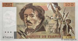100 Francs DELACROIX modifié FRANCE  1986 F.69.10
