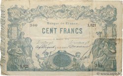 100 Francs type 1862 - Bleu à indices Noirs FRANCE  1875 F.A39.11 F+