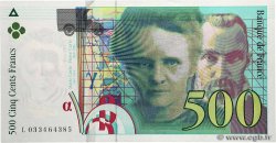 500 Francs PIERRE ET MARIE CURIE FRANCE  1995 F.76.02 UNC