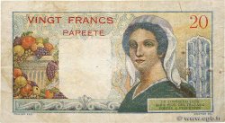 20 Francs TAHITI  1951 P.21b fS