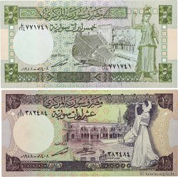 5 et 10 Pounds Lot SYRIA  1988 P.101d
