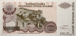 50000000000 Dinara Spécimen CROATIE  1993 P.R29s NEUF