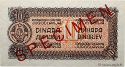 10 Dinara Spécimen JUGOSLAWIEN  1944 P.050s ST