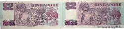 2 Dollars Lot SINGAPORE  1992 P.28 et P.34 F