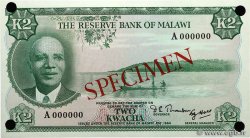 2 Kwacha Spécimen MALAWI  1971 P.07s