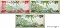 5 Dollars Lot EAST CARIBBEAN STATES  1988 P.21l, P.22l1 et P.22l2 UNC-
