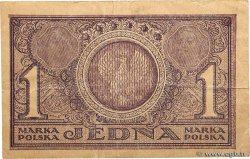 1 Marka POLOGNE  1919 P.019 TB+
