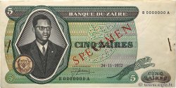 5 Zaïres Épreuve ZAIRE  1972 P.20ps BB