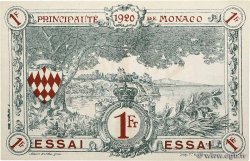 1 Franc Essai MONACO  1920 P.05s UNC