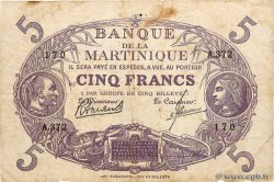 5 Francs Cabasson violet MARTINIQUE  1945 P.06