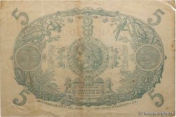 5 Francs Cabasson violet MARTINIQUE  1945 P.06 TB+