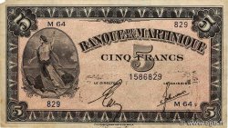5 Francs MARTINIQUE  1942 P.16b