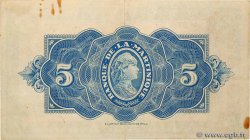 5 Francs MARTINIQUE  1942 P.16b TTB