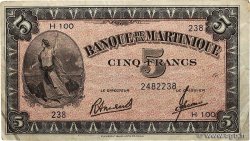 5 Francs MARTINIQUE  1942 P.16b