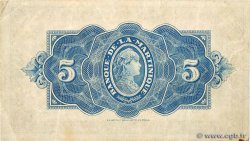 5 Francs MARTINIQUE  1942 P.16b BC