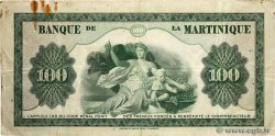 100 Francs MARTINIQUE  1943 P.19a F+
