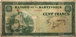 100 Francs MARTINIQUE  1943 P.19a