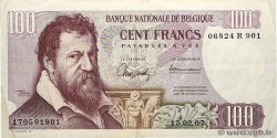 100 Francs BELGIEN  1967 P.134a