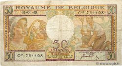 50 Francs BELGIEN  1948 P.133a