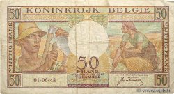 50 Francs BELGIEN  1948 P.133a S