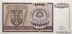 100000 Dinara CROAZIA  1993 P.R09a q.FDC