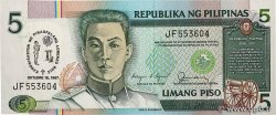 5 Pesos FILIPPINE  1987 P.176a q.FDC