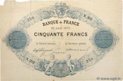 50 Francs type 1868 - Bleu à indices Noirs FRANCE  1873 F.A38.07 F-