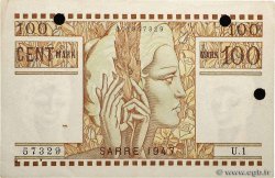 100 Mark SARRE Annulé FRANCE  1947 VF.49.01 XF+