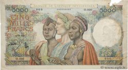 5000 Francs Spécimen FRENCH WEST AFRICA  1947 P.43s