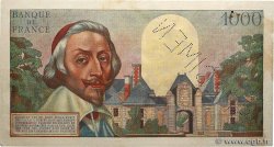 1000 Francs RICHELIEU Spécimen FRANCE  1953 F.42.01Spn XF-