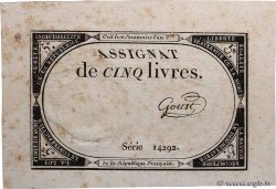 5 Livres FRANCE  1793 Ass.46a