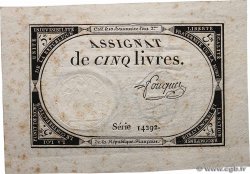 5 Livres FRANCE  1793 Ass.46a