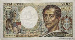 200 Francs MONTESQUIEU FRANCE  1981 F.70.01
