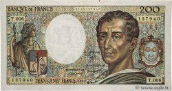 200 Francs MONTESQUIEU FRANCE  1981 F.70.01