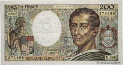 200 Francs MONTESQUIEU FRANCE  1981 F.70.01