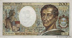 200 Francs MONTESQUIEU FRANCE  1981 F.70.01