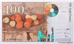 100 Francs CÉZANNE Petit numéro FRANCE  1997 F.74.01A NEUF