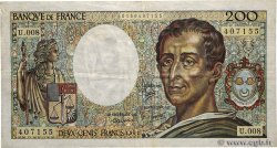 200 Francs MONTESQUIEU FRANCE  1981 F.70.01