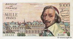 1000 Francs RICHELIEU FRANCE  1956 F.42.19
