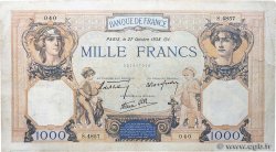 1000 Francs CÉRÈS ET MERCURE type modifié FRANCE  1938 F.38.31
