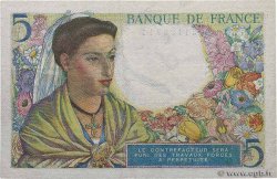 5 Francs BERGER FRANCE  1943 F.05.01 TTB