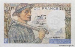 10 Francs MINEUR FRANCE  1947 F.08.19