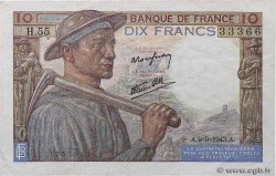 10 Francs MINEUR FRANCE  1943 F.08.09