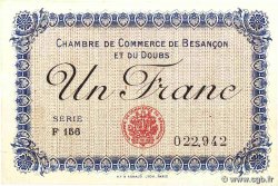 1 Franc FRANCE régionalisme et divers Besançon 1918 JP.025.20