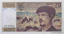 20 Francs DEBUSSY FRANCE  1980 F.66.01